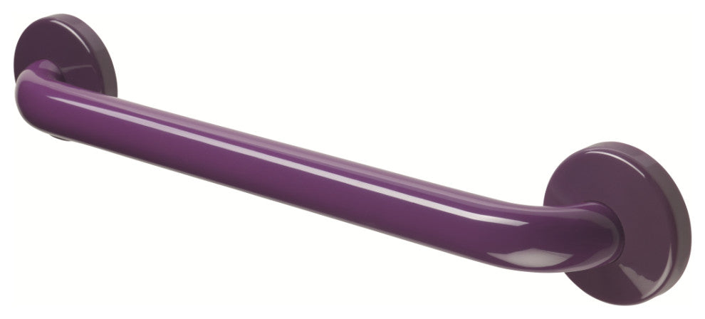 24 Inch Grab Bar With Safety Grip, Wall Mount Coated Grab Bar, Prune
