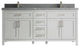 Cambridge 72 Double Sink Bath Vanity in Coventry Gray 2" Piatra Gray