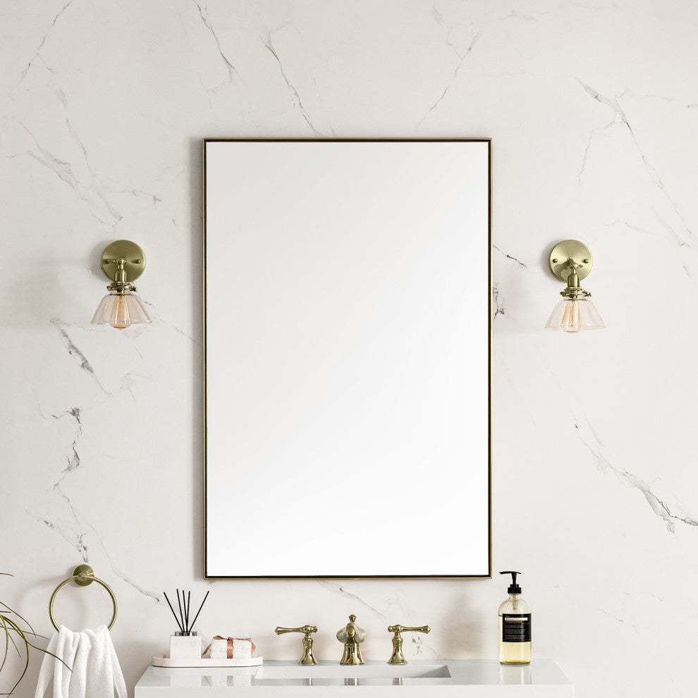 Rohe 26" Mirror, Champagne Brass