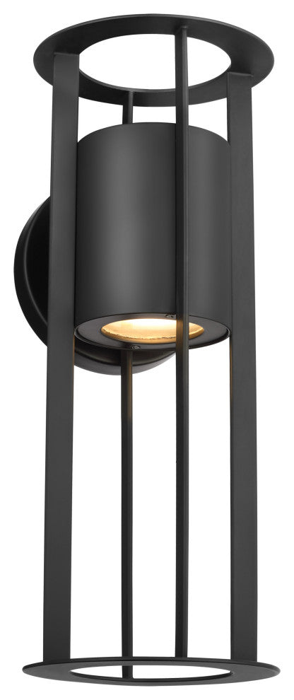 Continuum 10W LED Small Wall Lantern, Matte Black Finish