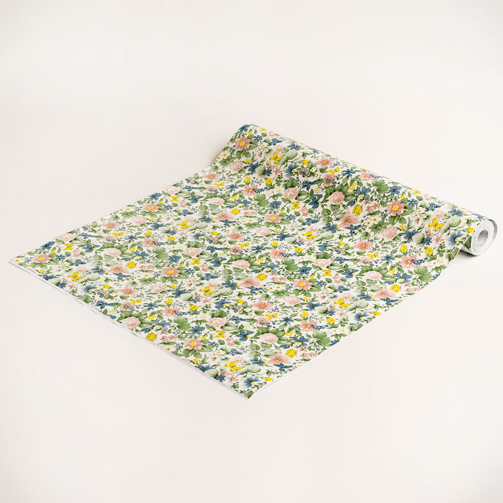 Flower Paradise - Vinyl Self-Adhesive Wallpaper Prepasted Wall Decor (Roll)