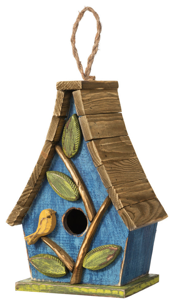 Distressed Solid Wood Birdhouse