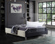 Ghost Velvet Upholstered Bed, Cream, King