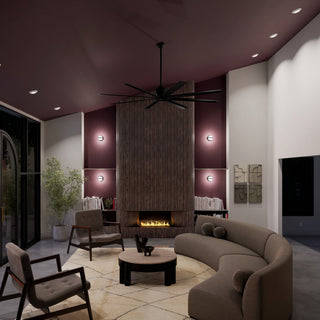 84" 8 Blade Ceiling Fan, Satin Black