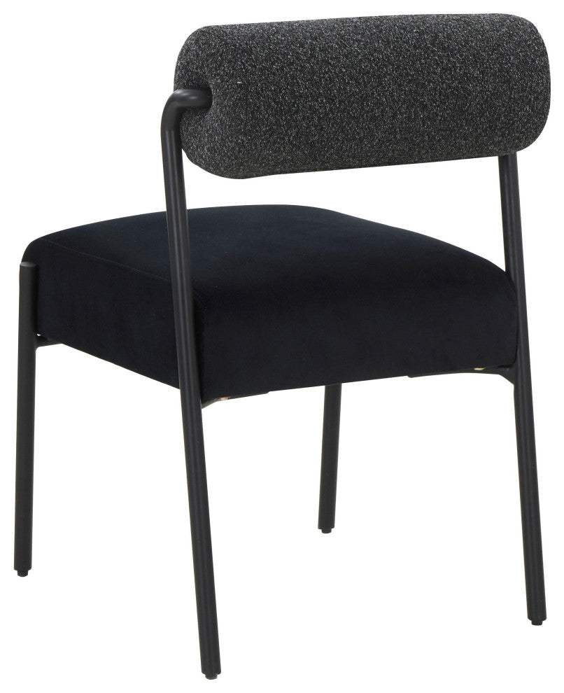 Jolene Black Velvet Dining Chair, Set of 2