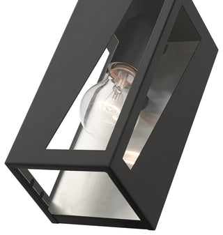 Livex Lighting Forsyth 1-Light Black Outdoor Small Wall Lantern