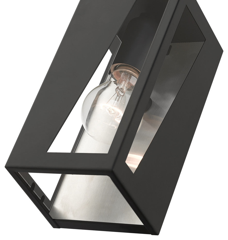 Livex Lighting Forsyth 1-Light Black Outdoor Small Wall Lantern
