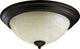 Linen Flush Mount, Oiled Bronze, 15"