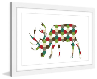 "Christmas Deer" Framed Painting Print