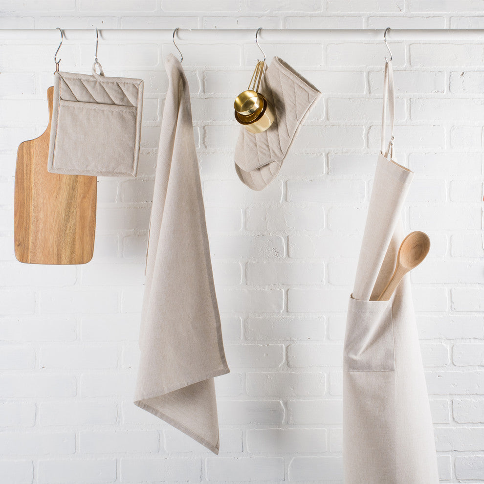 DII Natural Solid Chambray Chef Apron