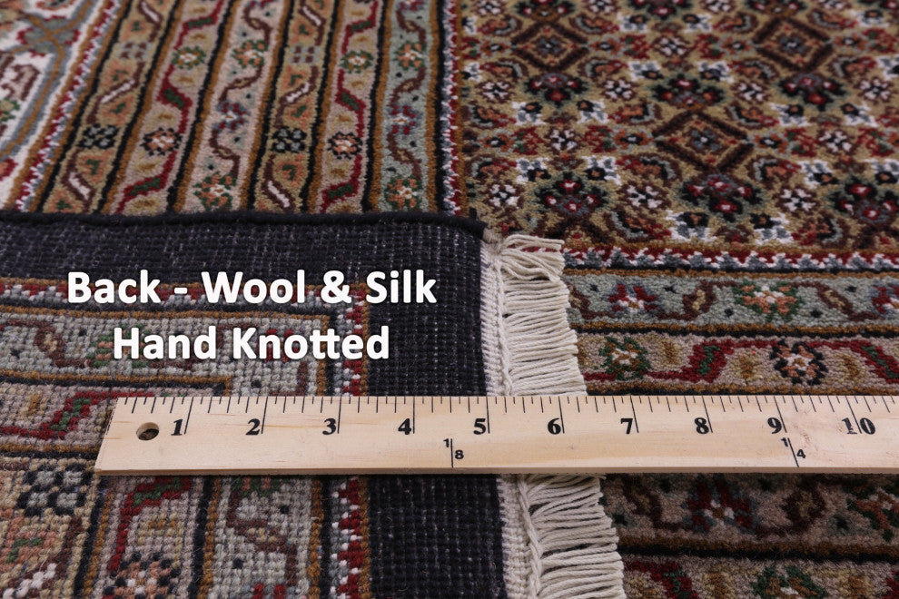 11' 10" X 18' 4" Persian Tabriz Hand-Knotted Wool & Silk Rug - Q13013
