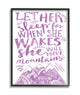 Stupell Industries Let Her Sleep Purple Mountains, 16"x20", Black Framed
