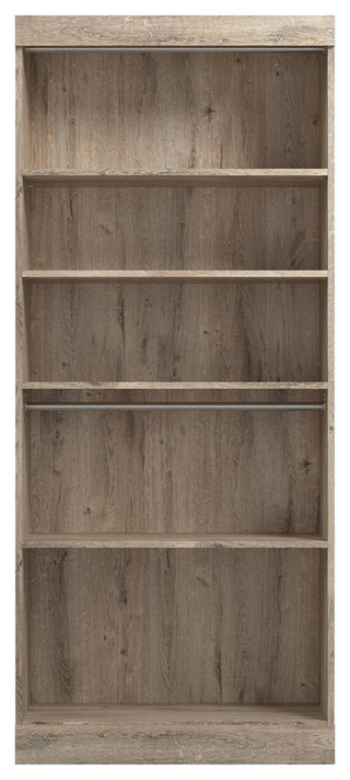 Bestar Pur 36W Closet Organizer In Rustic Brown