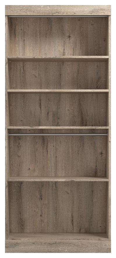 Bestar Pur 36W Closet Organizer In Rustic Brown