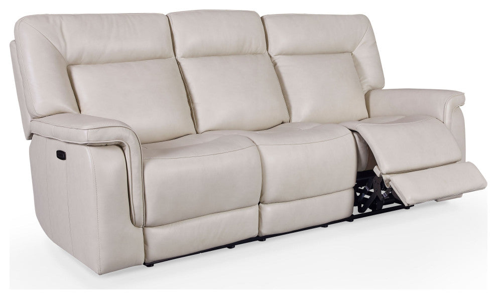 Austin Dual Power Zero Gravity Leather Sofa, Dove