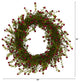 16" Boxwood and Berries Artificial Wreath