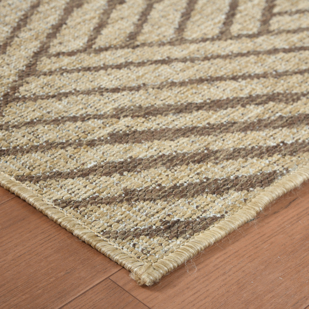 Maryland Abbel Indoor/Outdoor Area Rug, Beige, 6'6" x 9'10", Geometric