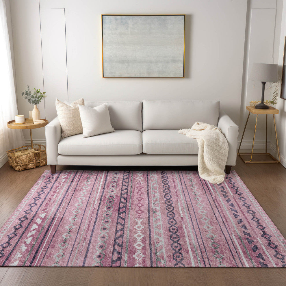 Indoor/Outdoor Sedona SN10 Blush Machine Washable 9' x 12' Rug