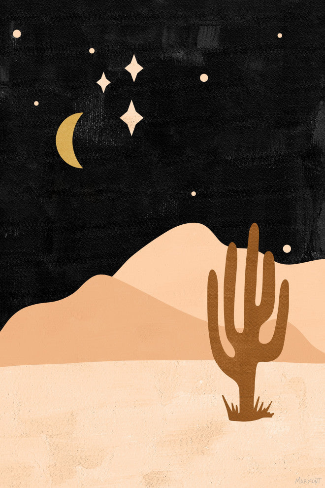 "Desert Nights" Painting Print on Wrapped Canvas, 12x18