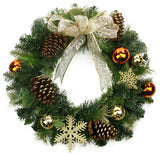 24" Unlit Copper Decorated Wreath, 114 Tips