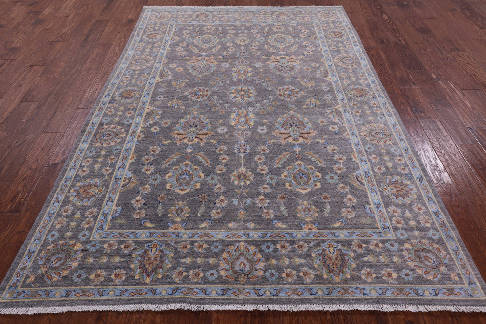 Turkish Oushak Handmade Wool Rug 6' 0" X 8' 9" - Q12822