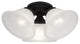 Livex Lighting Wynnewood 3-Light Black Flush Mount