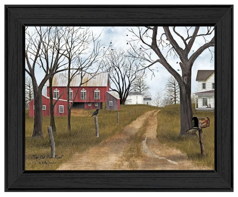"The Old Dirt Road" By Billy Jacobs, Printed Wall Art, Black Frame