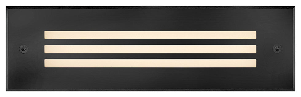 Hinkley Dash Louvered Led Flush Step Light 120V, Stainless Steel Black