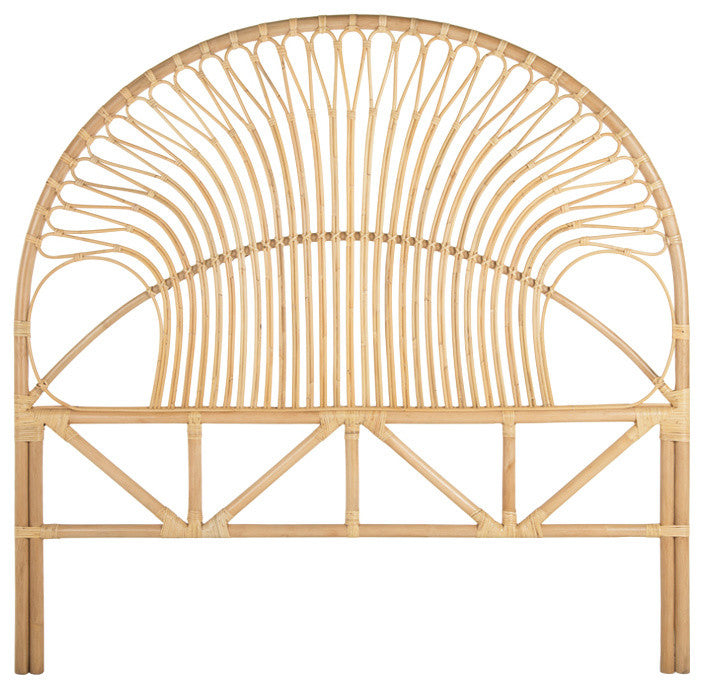 Rattan Loop Headboard, Natural-Brown, Twin