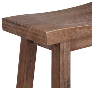 Sonoma Saddle Seat Counter Stool, Barnwood Wire-Brush, Counter Height, Single
