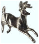 Running Whitetail Cabinet Knob, Nickel
