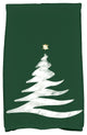 Wishing Tree Decorative Holiday Geometric Print Hand Towel, Dark Green
