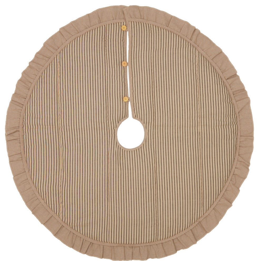 Sawyer Mill Charcoal Ticking Stripe Tree Skirt 48"
