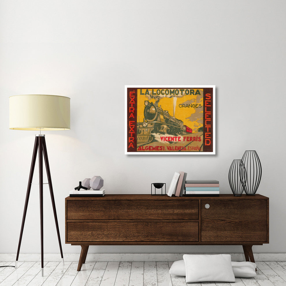 "La Locomotora Oranges" Digital Paper Print by Retrolabel, 38"x29"