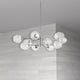 12-Light Halogen Pendant, PC with Clear Glass