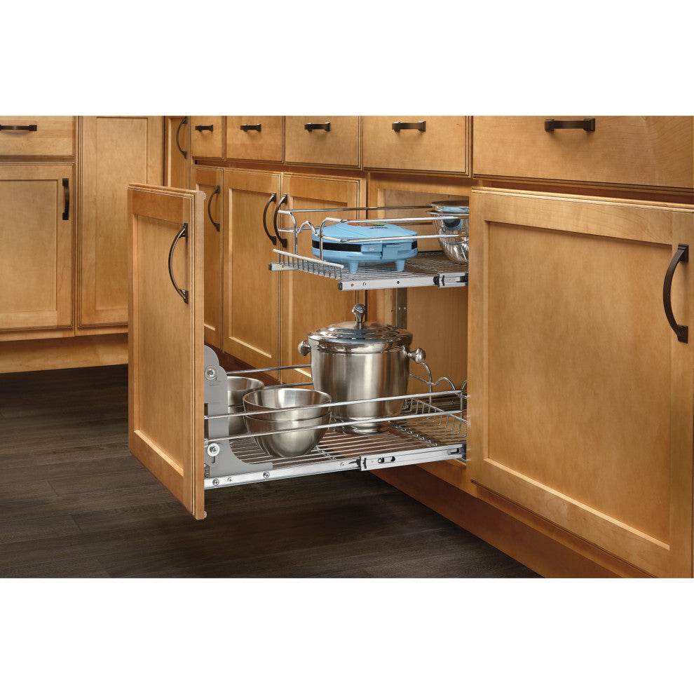 Adjustable Door Mount Bracket for Rev-A-Shelf Waste Containers and Organizers
