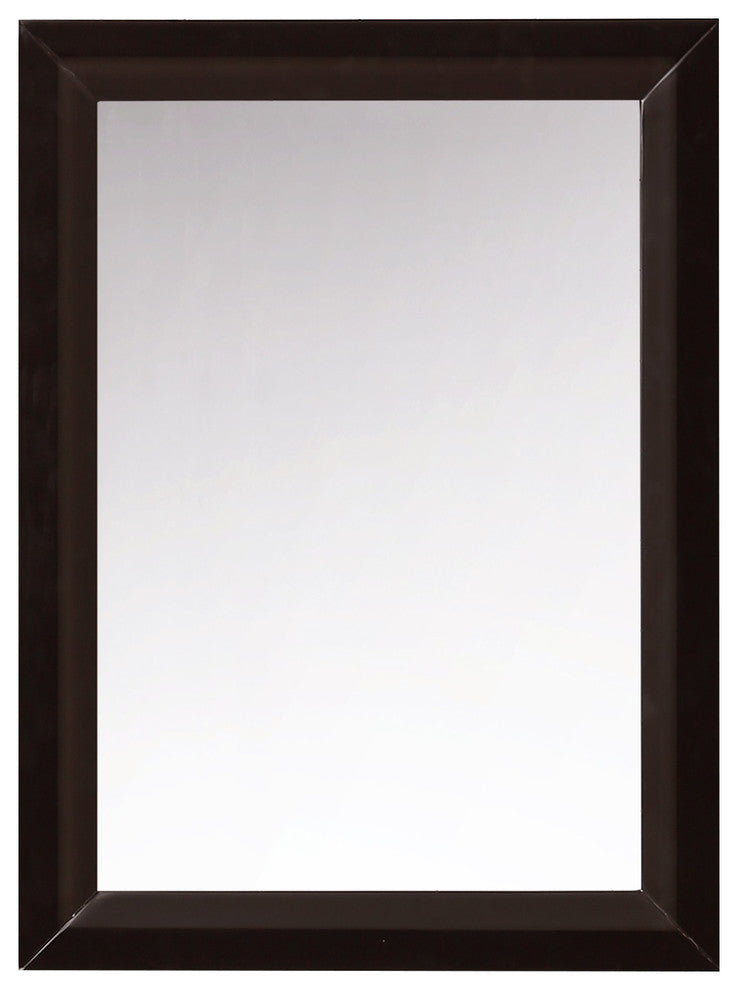 Transitional Framed Mirror, Espresso, 24"