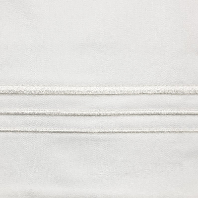 Embroidered Border Sheet Set, 4 Piece, White, King