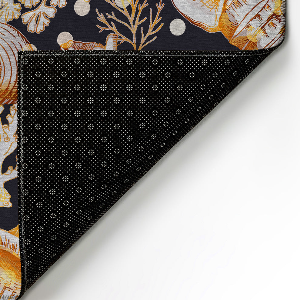 Indoor/Outdoor Seabreeze SZ6 Black Machine Washable 8' x 10' Rug