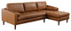 Frederick Modern Contemporary Leather Sofa with Chaise