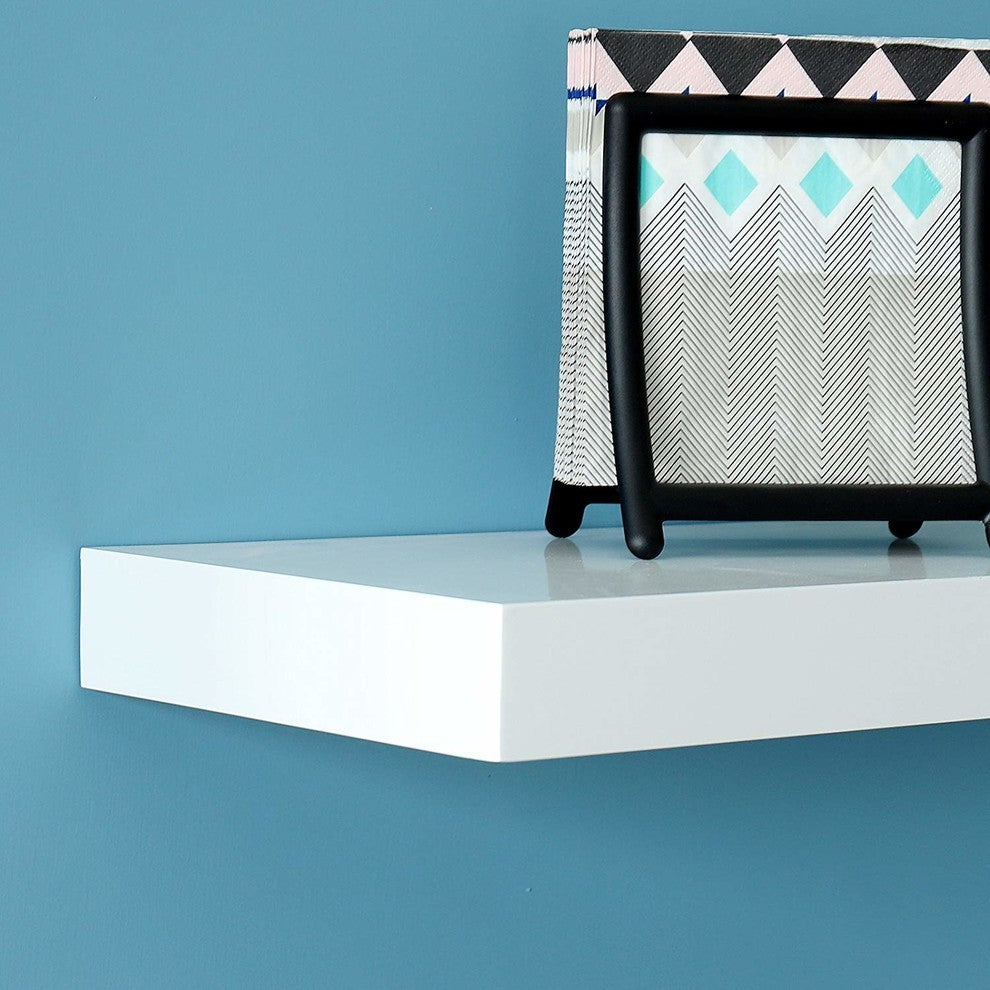 Chicago Floating Wall Shelf, White, 60"