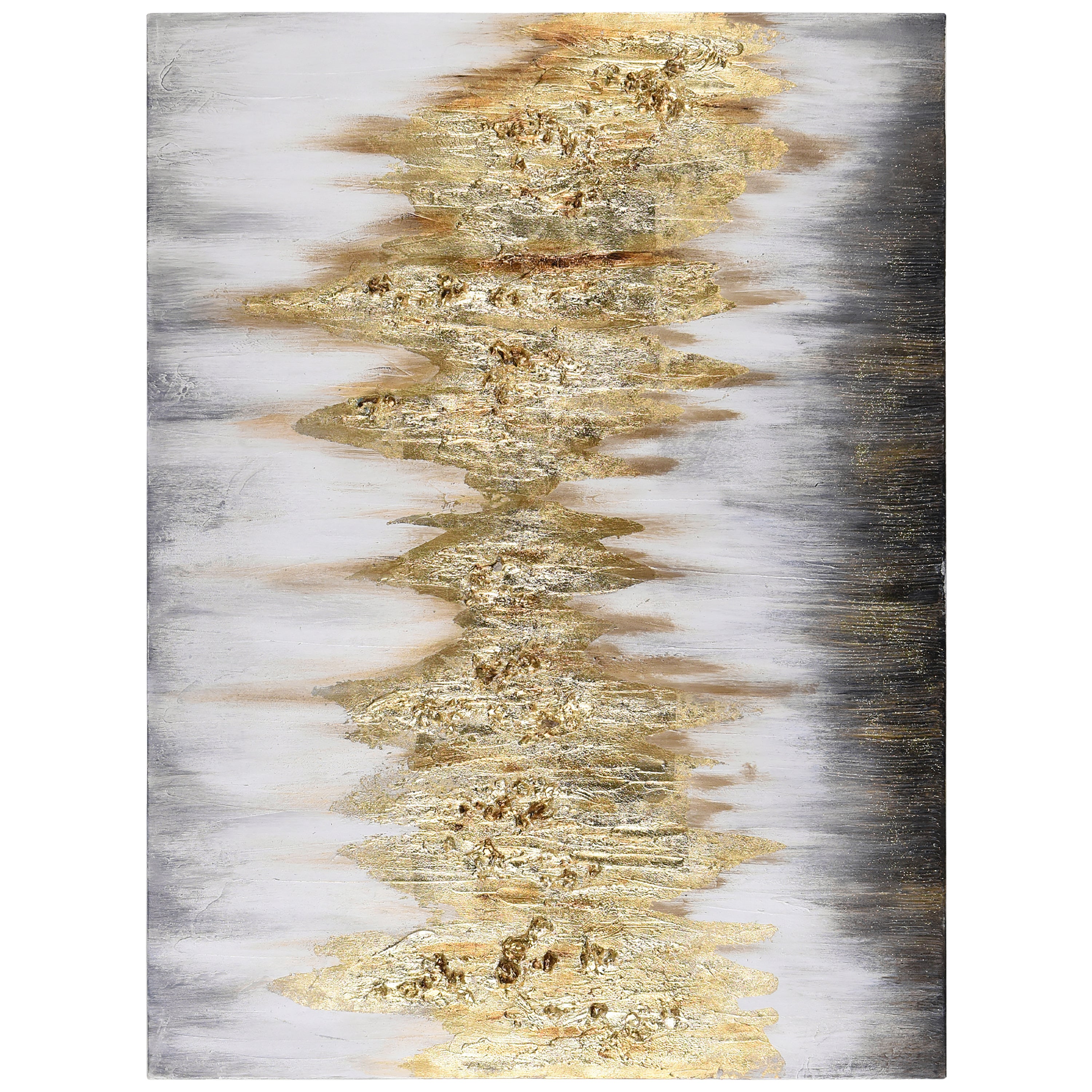 Gold Abstract Textured Metallic Hand Painted Wall Art by Martin Edwards