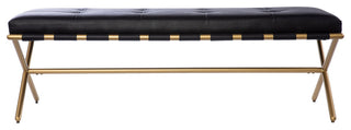 Thea Faux Leather Bench