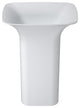 23" Polystone Free-Standing Bathroom Sink, Matte White, No Faucet