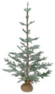 4'' Snow Covered Frosted Pine Artificial Christmas Tree With Jute Base, Unlit