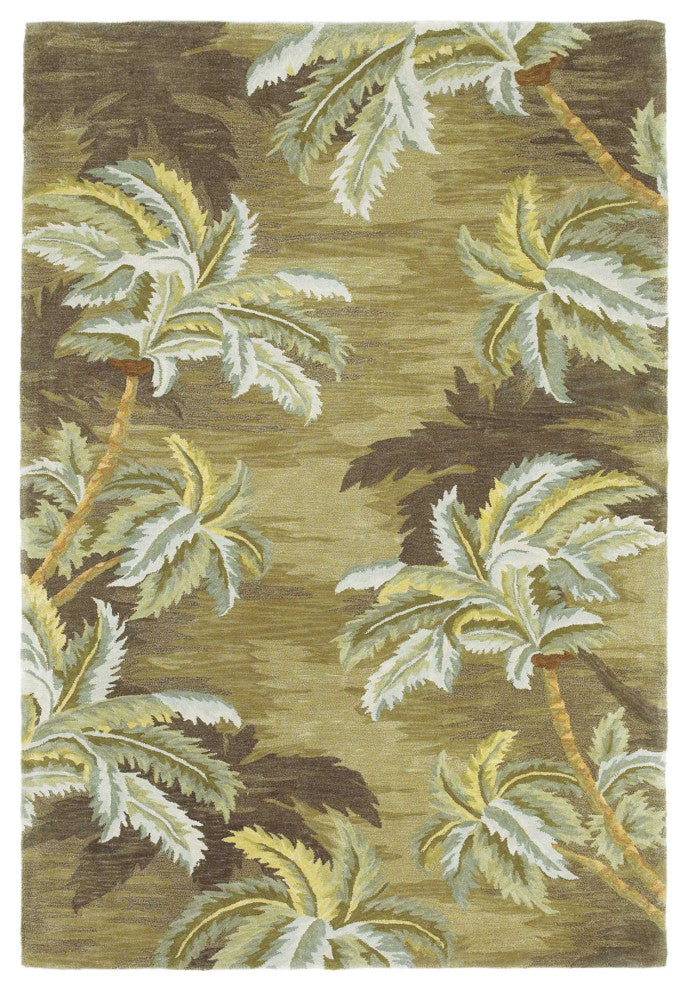 HomeRoots 5' x 8' Wool Moss Area Rug