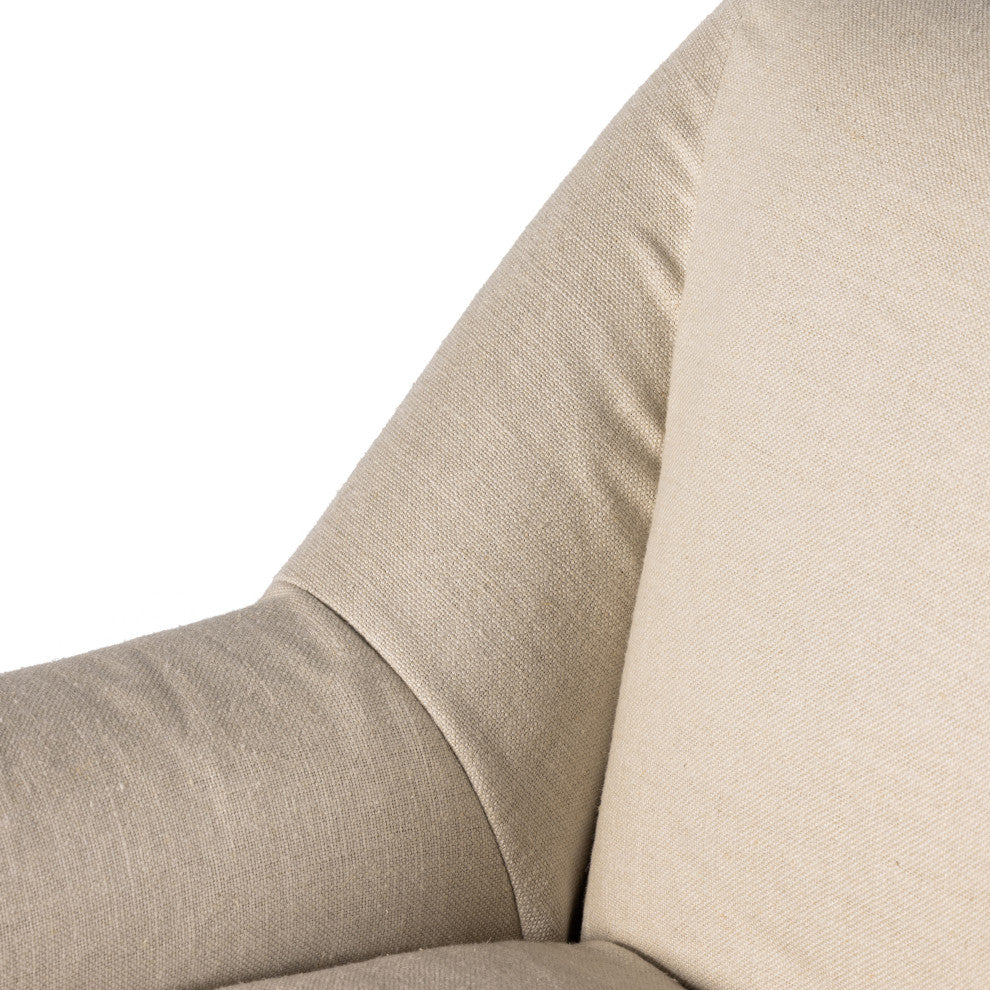 Bridges Slipcover Dining Armchair-Ntrl