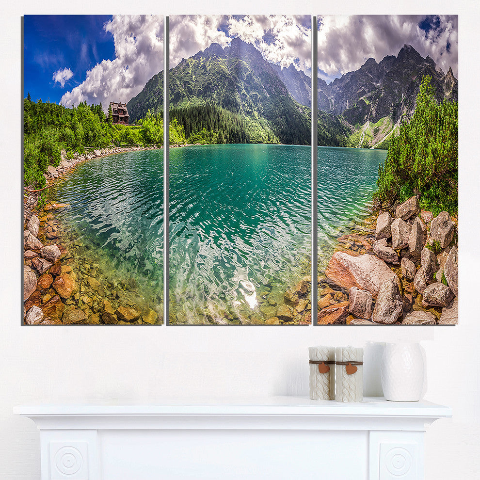 "Amazing Tatra Mountains Lake" Metal Wall Art, 3 Panels, 36"x28"