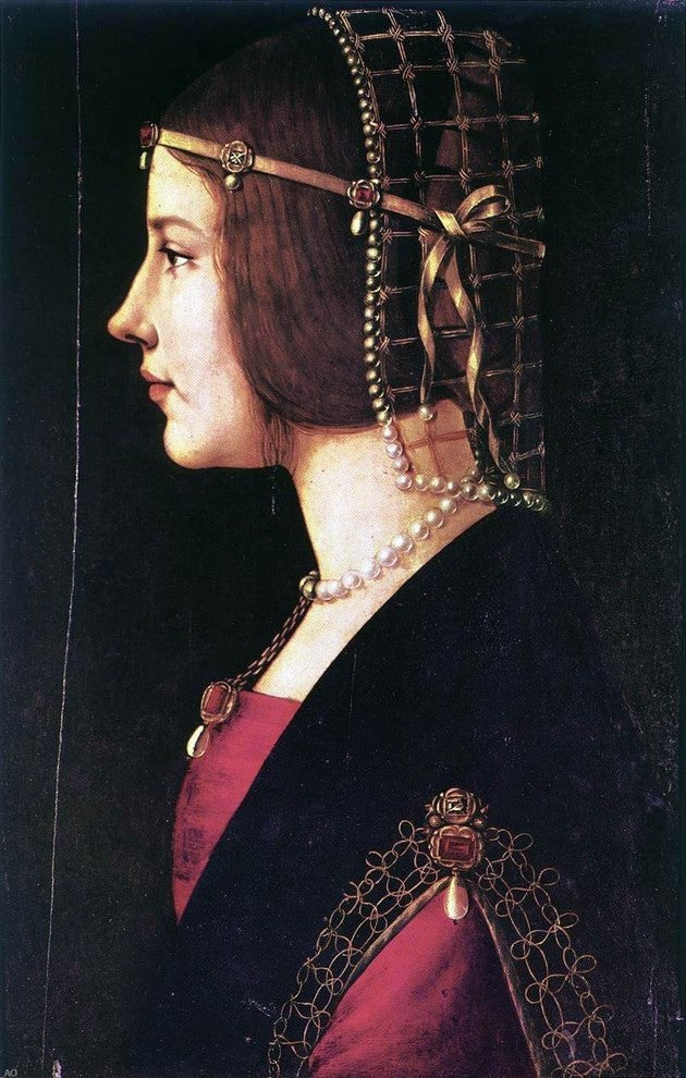 Ambrogio De Predis Portrait of a Woman, 18"x27" Wall Decal Print