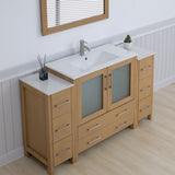 Vanity Art Freestanding Bathroom Vanity Set with Ceramic Top & Mirror